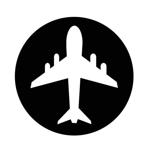 icono de avión vector