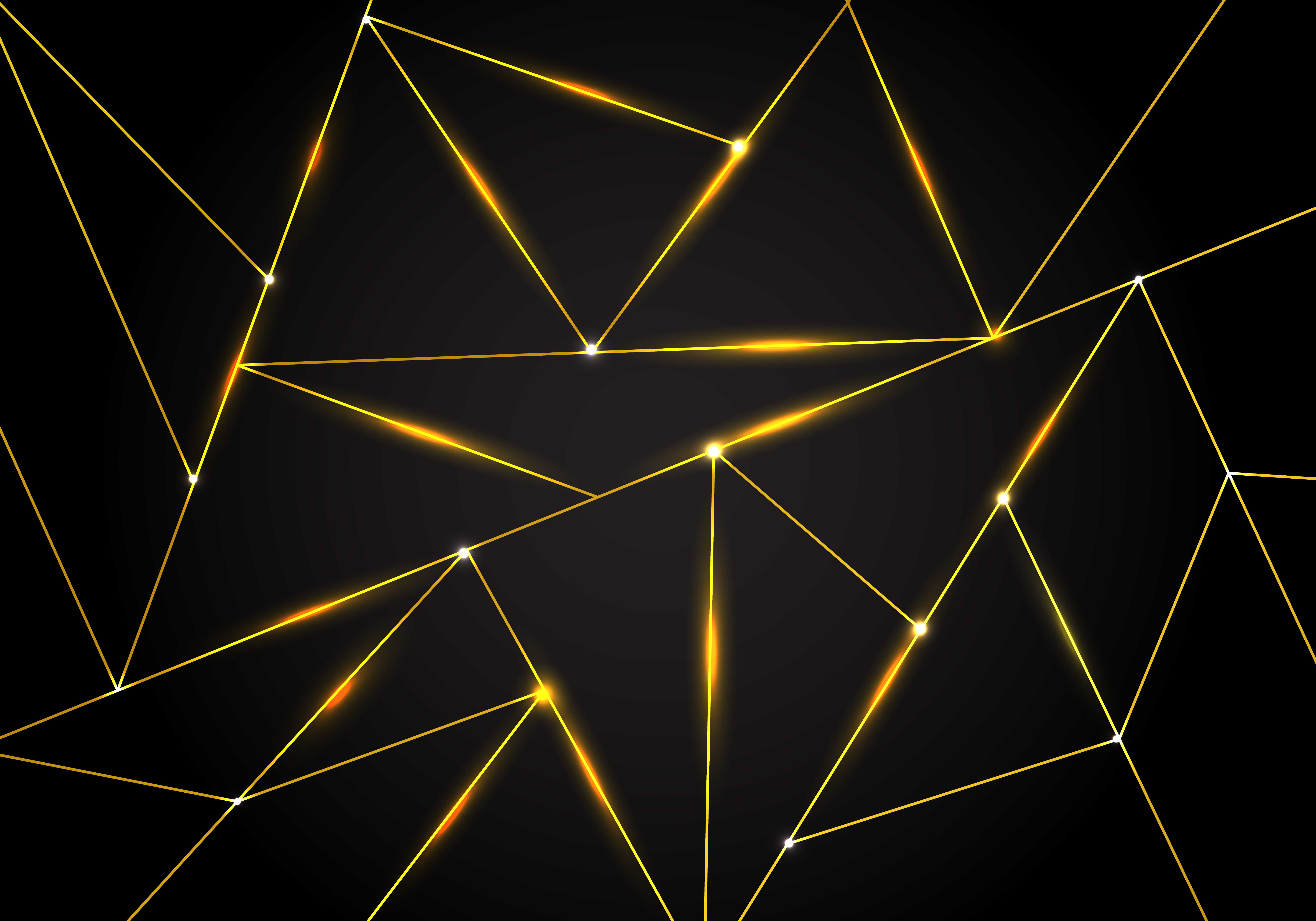 Luxury polygonal pattern and gold triangles lines with lighting on dark ... Line Pattern Design