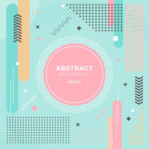 Abstract Pastels Color Geometric Elements Composition Decorative