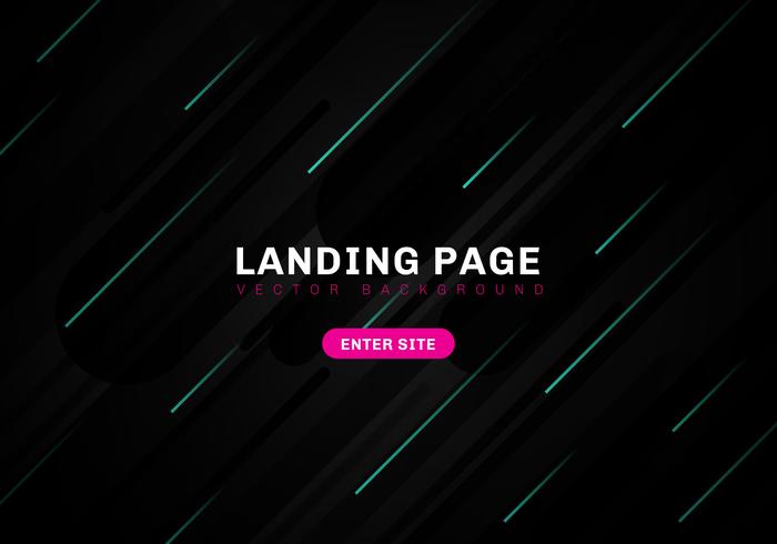 Abstract minimal geometric black color background technology style. template website landing page. Dynamic blue elements composition vector