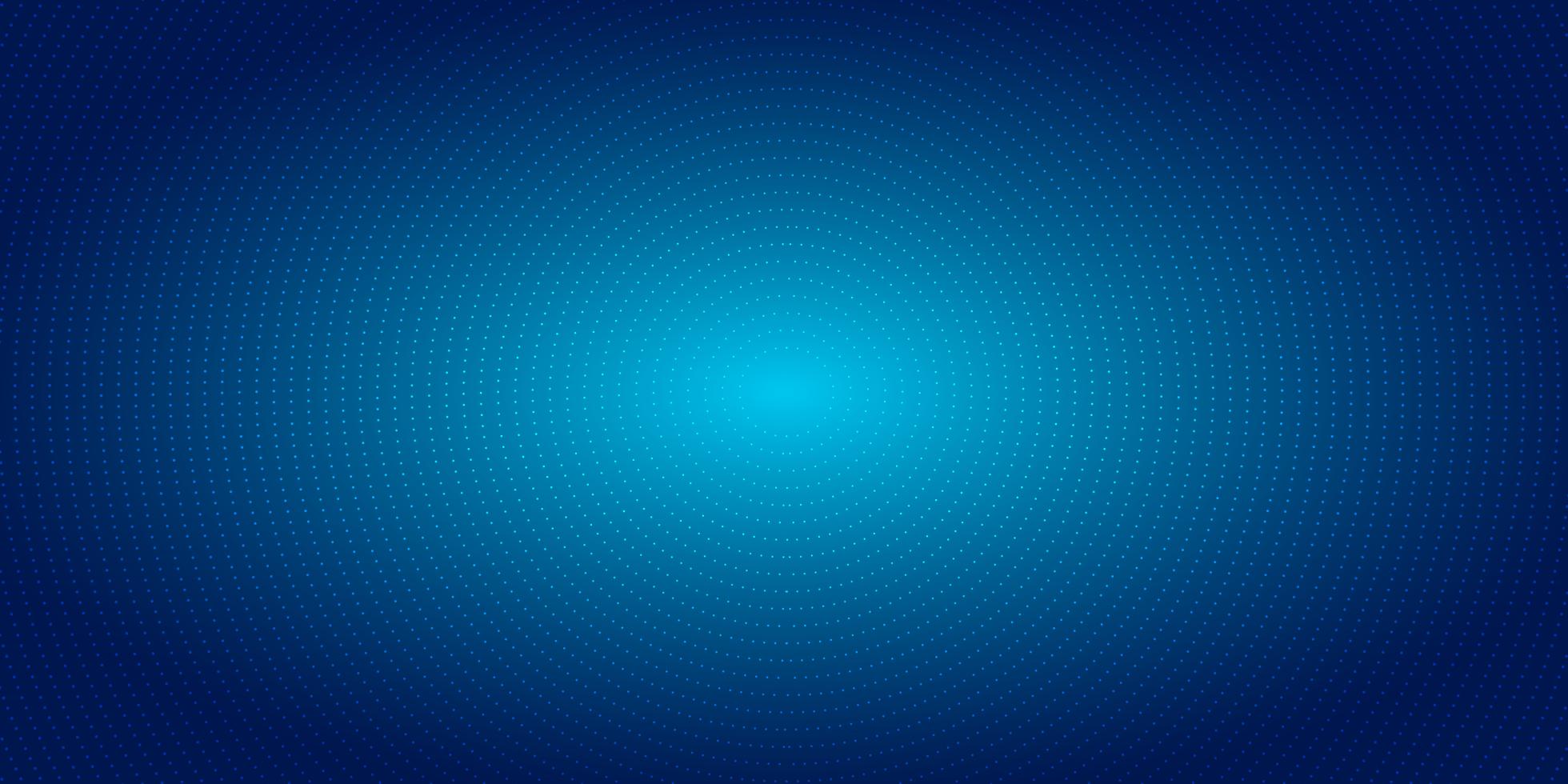 Abstract Radial Dots Pattern Halftone On Blue Gradient Background