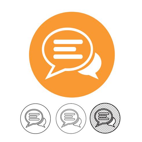 speech bubble chat vector icon