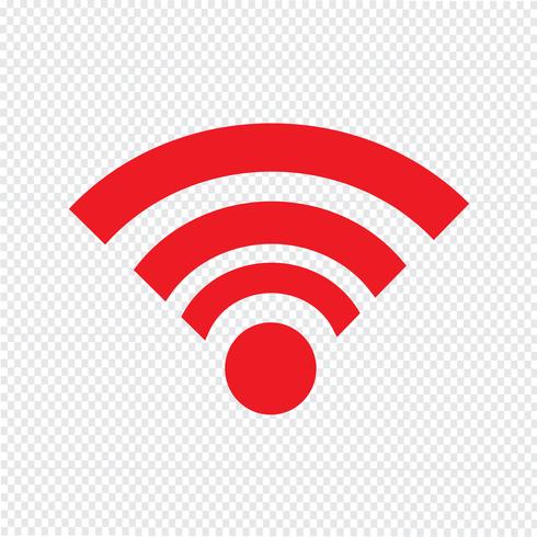 Ilustración de vector de icono de Wi fi