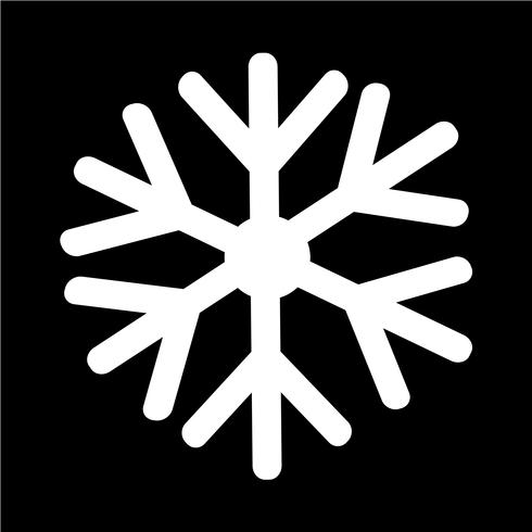 Ilustración de vector de icono de copo de nieve