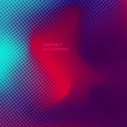Abstract blurred gradient background trendy pink, purple, and blue vibrant colors with halftone texture. vector