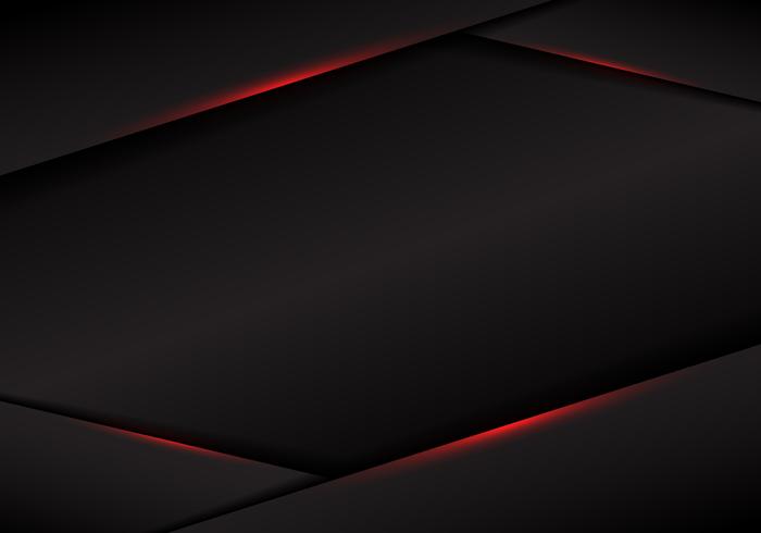 Abstract template black frame layout metallic red light on dark background. modern luxury futuristic technology concept. vector