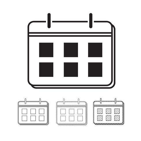 Calendario vector icono ilustración diseño