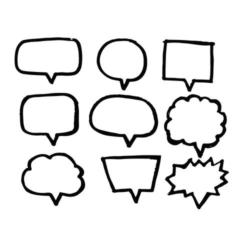 Speech Bubble hand drawn icon vector