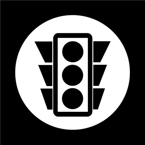 Traffic light icon vector