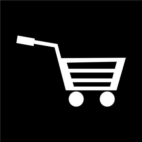 Ilustración de vector de icono de carro de compras