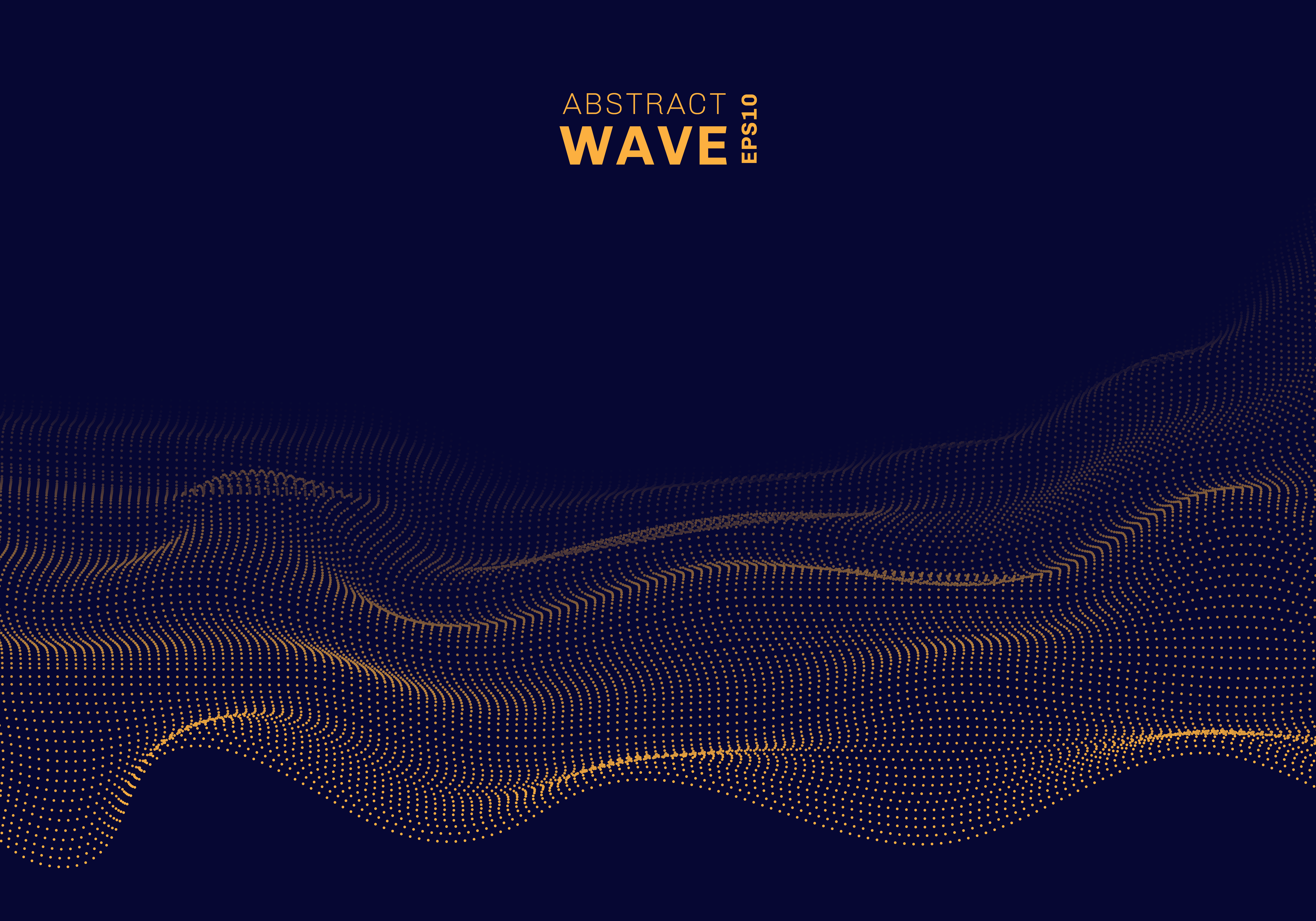 Download Abstract 3D dynamic particles glowing dots wave on dark background. Big data tech - Download ...