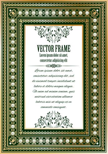 Luxury vintage ornate frame vector