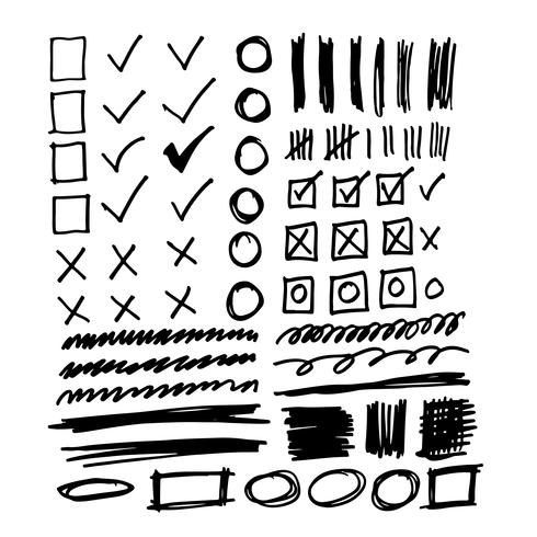 Hand drawn doodle sketch line vector