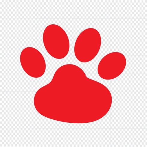 animal footprint icon Vector Illustration