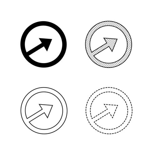 Vector arrow icon illustration 