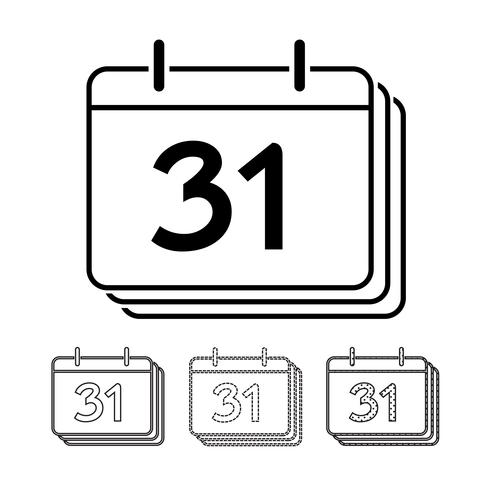 Calendario vector icono ilustración diseño