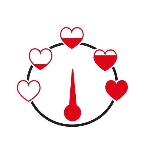 Valentine's day card idea Love meter vector