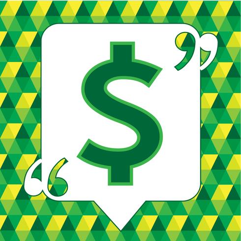 Icono de signo de dólar de dinero vector