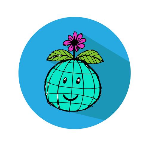 Globe earth vector icon