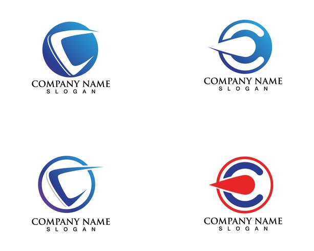 C logo and symbols vector template