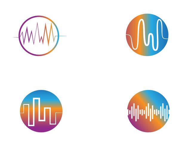 sound wave ilustration logo vector icon template