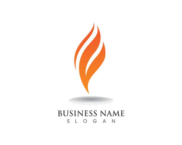Vector de fuego llama logo