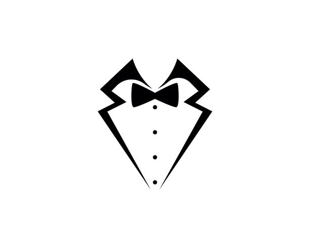 Tuxedo man logo and symbols black icons template vector