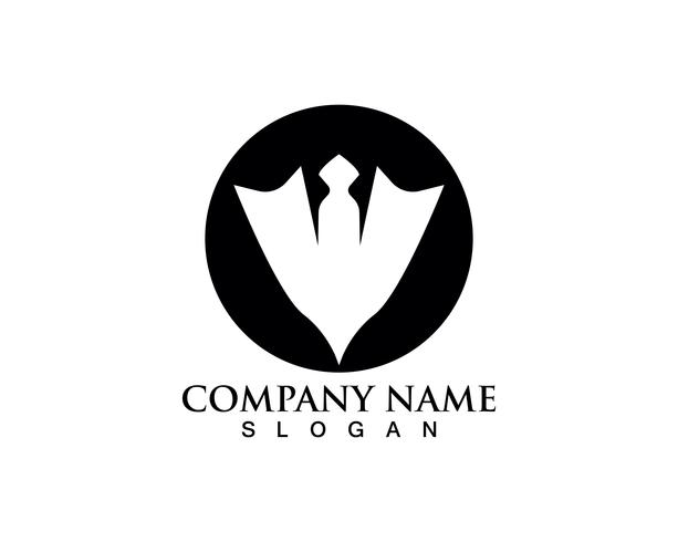 Tuxedo man logo and symbols black icons template vector