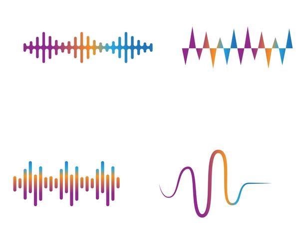 sound wave ilustration logo vector icon template