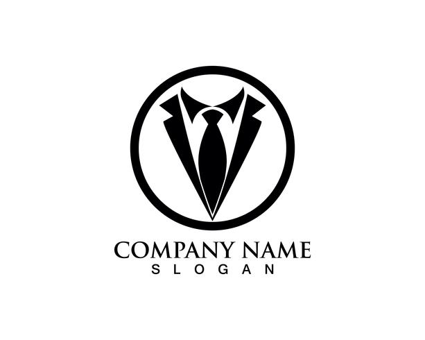 Tuxedo man logo and symbols black icons template vector