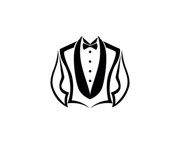 Tuxedo man logo and symbols black icons template vector