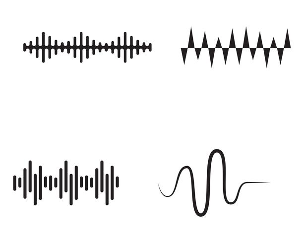 sound wave ilustration logo vector icon template