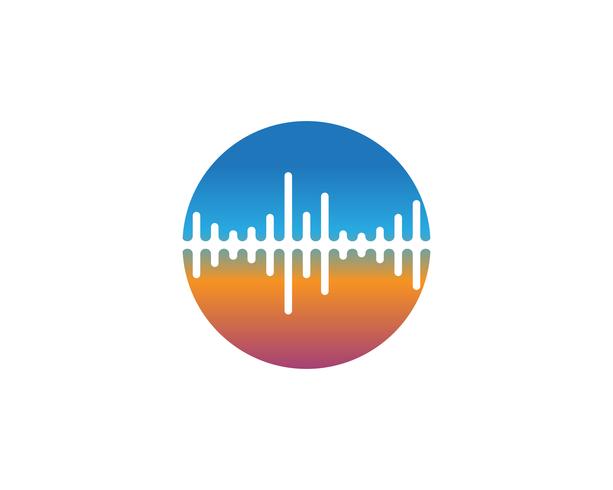 sound wave ilustration logo vector icon template