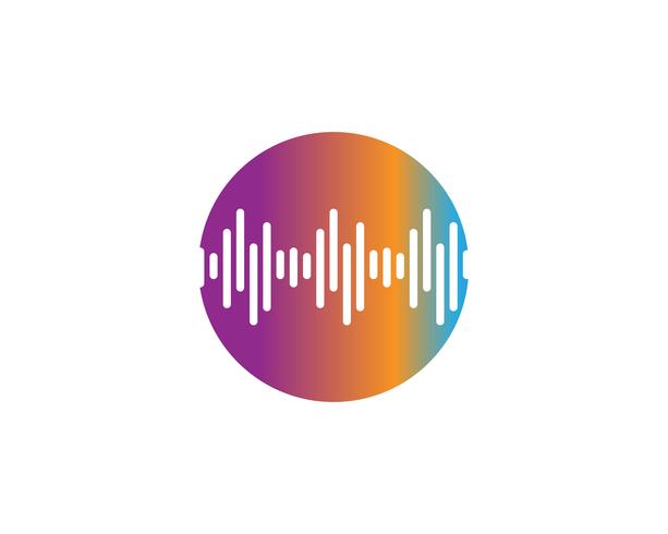 sound wave ilustration logo vector icon template