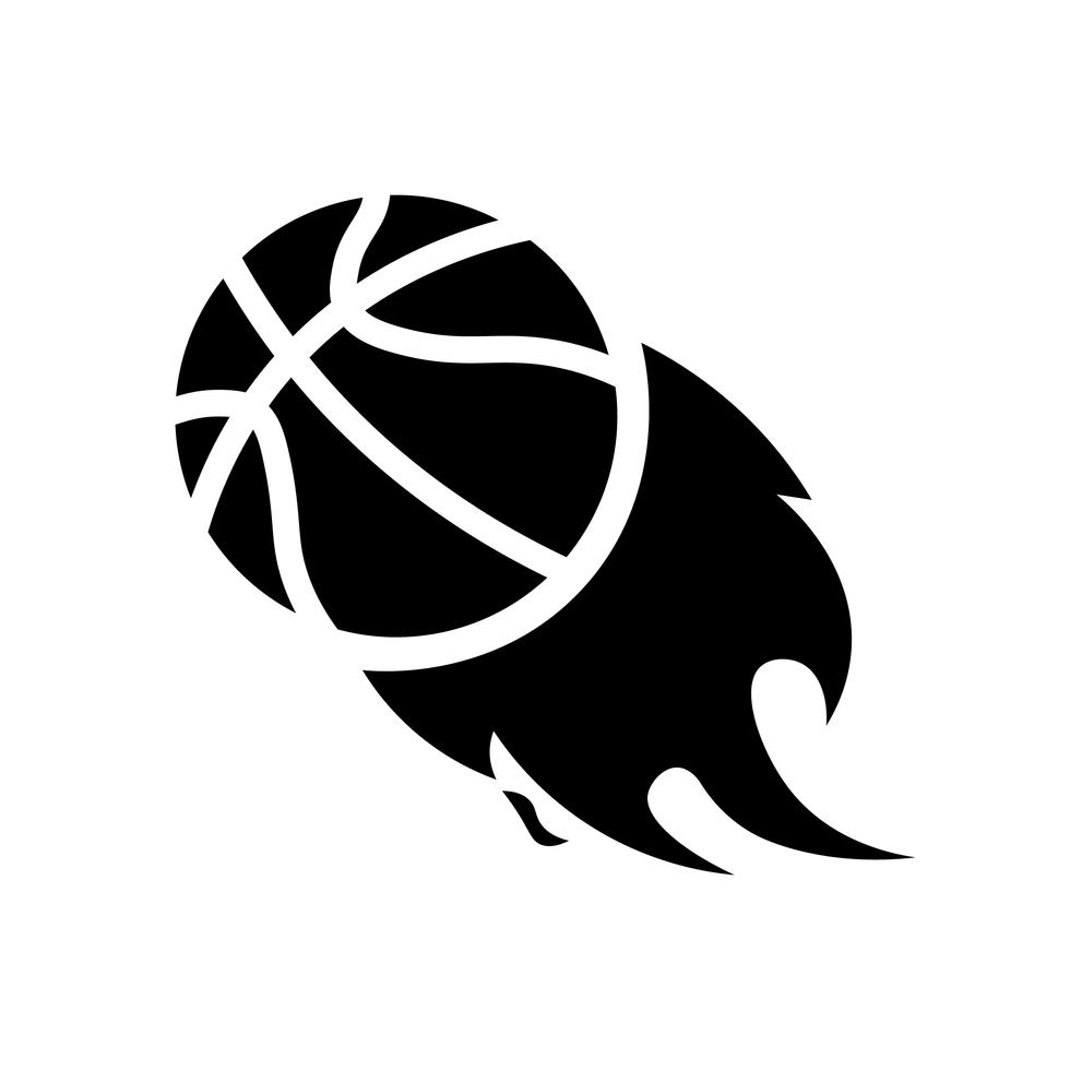 Basketball On Fire Icon Vector 583370 Vector Art at Vecteezy