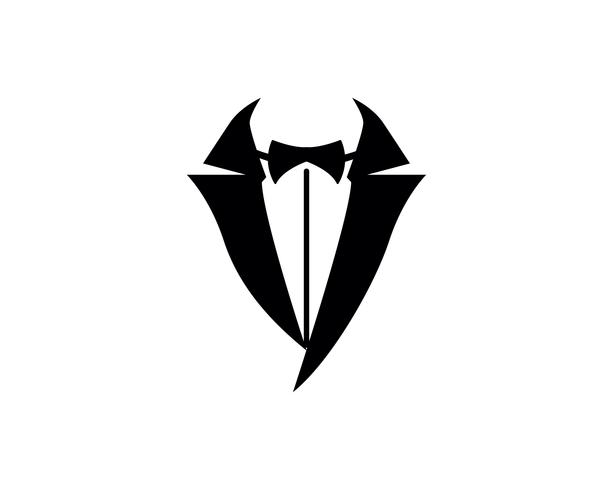 Tuxedo man logo and symbols black icons template vector