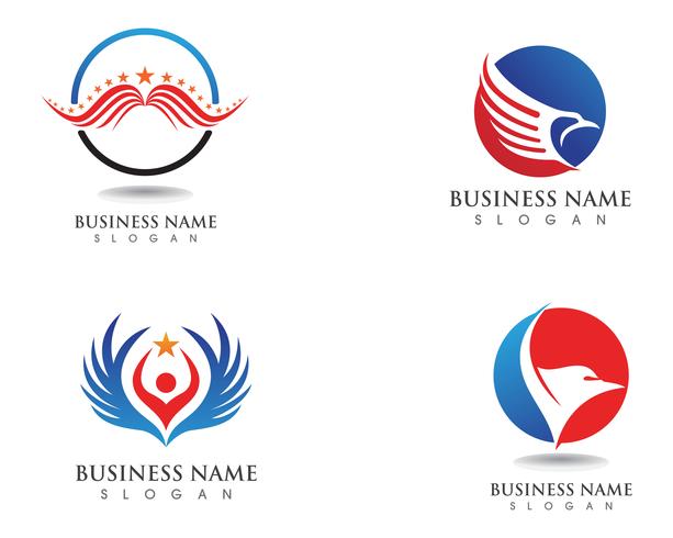 Falcon Eagle Bird Logo Template vector icons wing