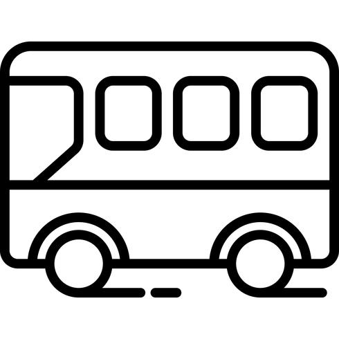 Bus Side View Icon Vector