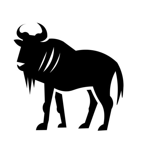 Wildebeest Icon Vector