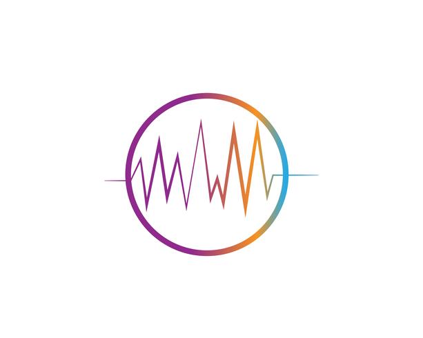 sound wave ilustration logo vector icon template