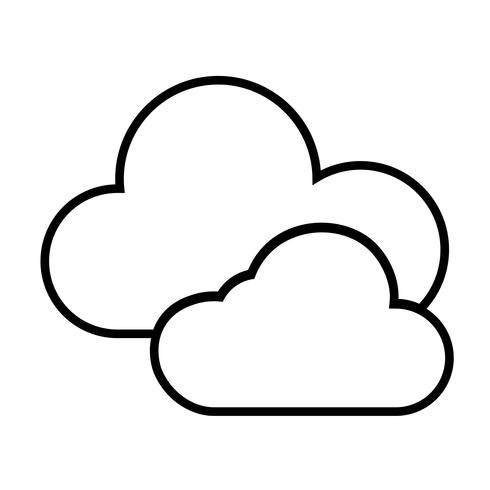 Vector icono de nubes