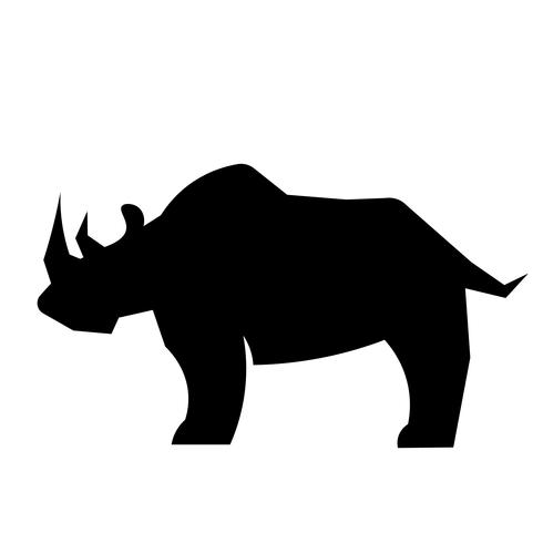 icono de rinoceronte vector