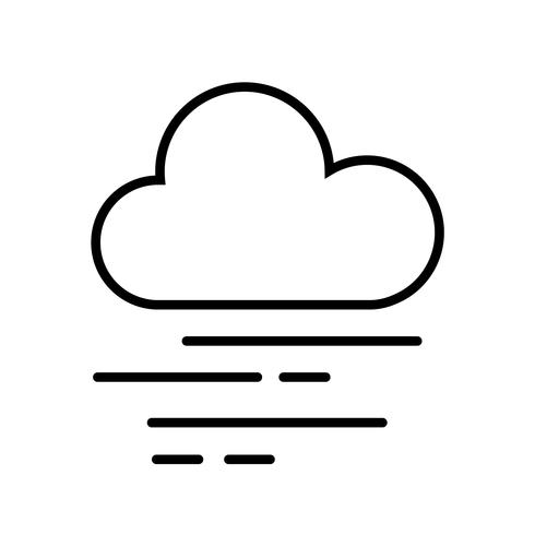 Vector icono de nube y niebla