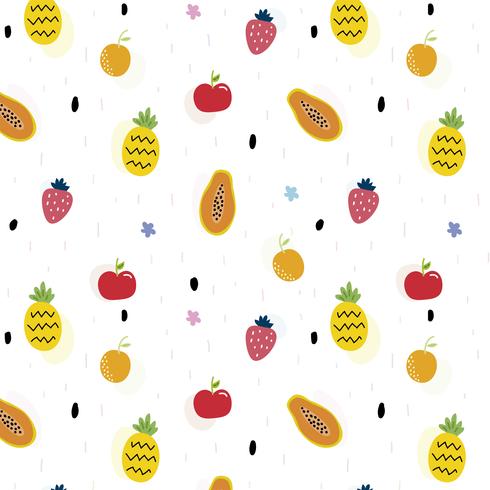 Fruits pattern vector