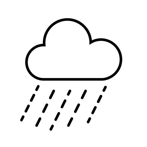 Cloud and Rain Icon Vector