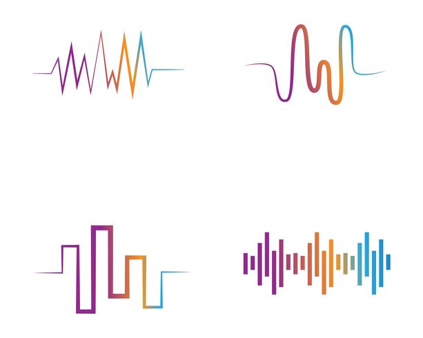 sound wave ilustration logo vector icon template