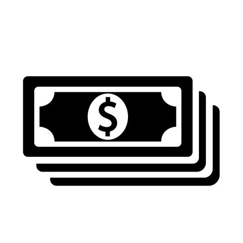 Dollar Banknotes Icon Vector