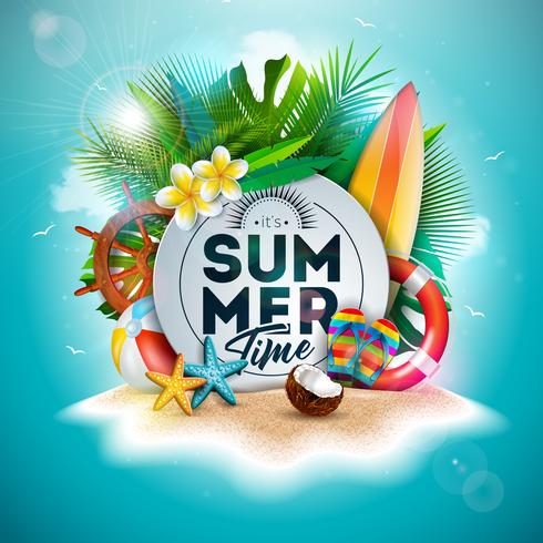 Summer Time Typography vector