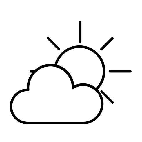 Sun and Cloud vector