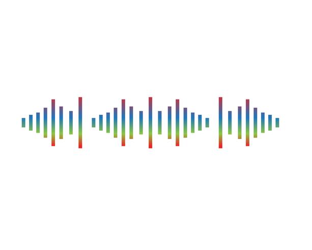 Wave Music note symbols logo and icons vector
